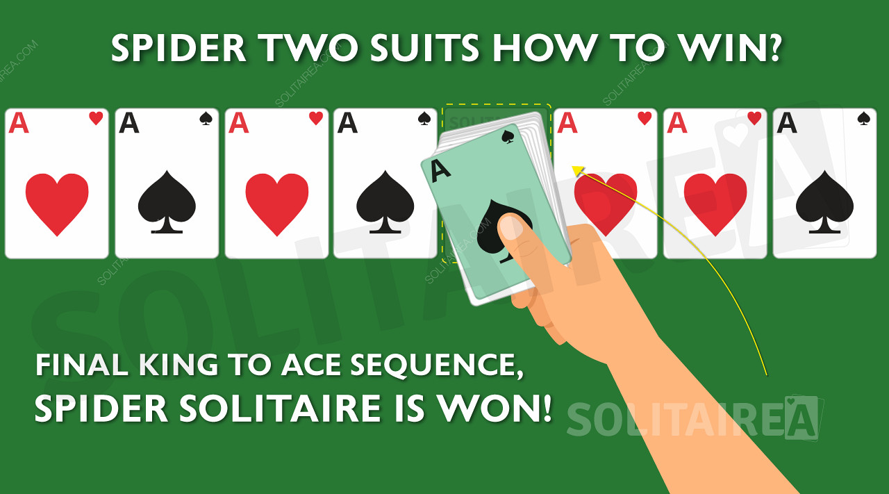 Spider Solitaire 2 Suits - 如何赢!