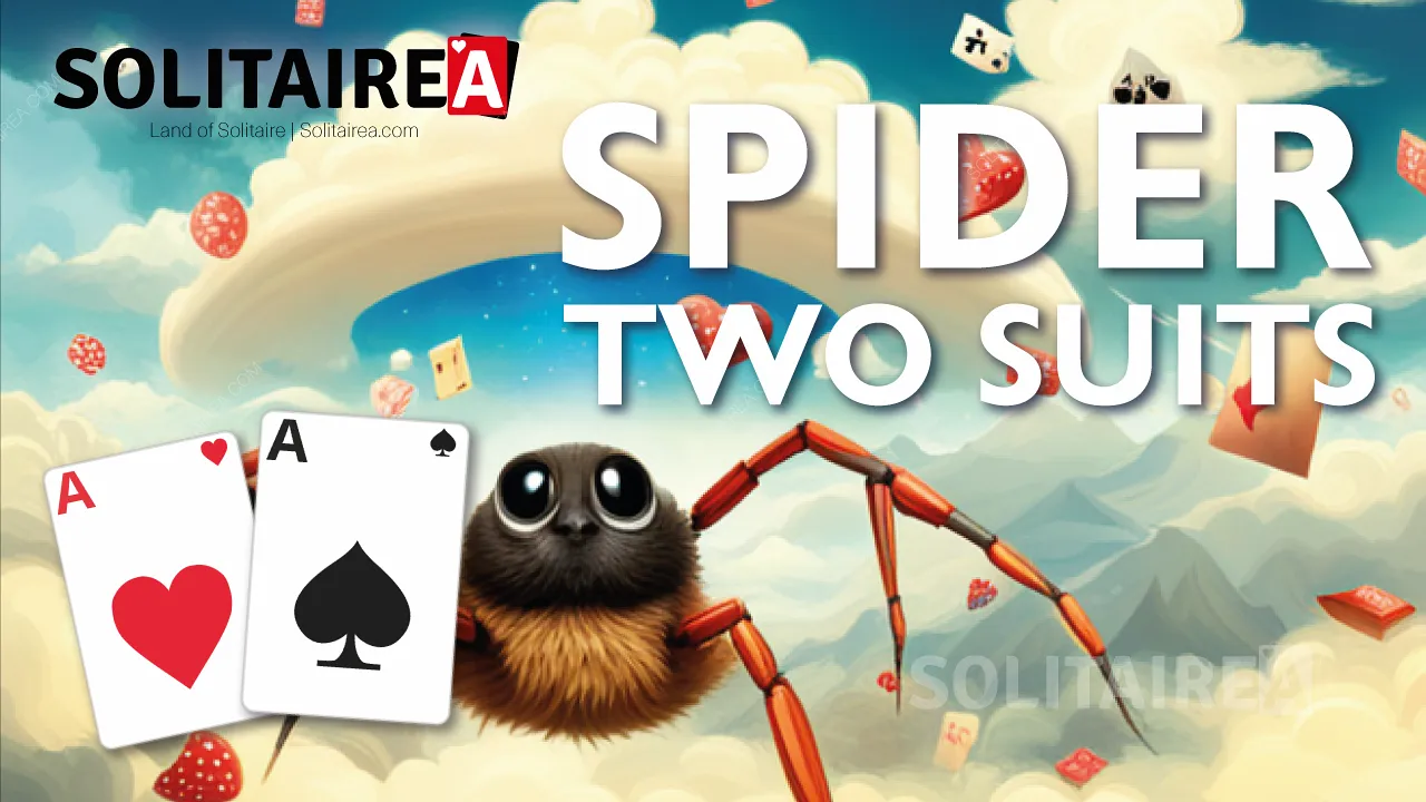 掌握蜘蛛纸牌2套牌，轻松获胜。